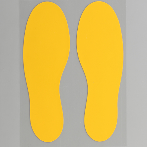 耐久フロアサインズ　足型　黄